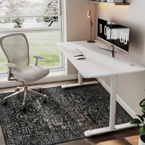 Vista 9 de Tapete para Silla para Pisos Duros, QQpony 48"x36" Tapete para Silla de Oficina para Superficie Dura, Alfombra de Área para Sala de Estar, Tapete