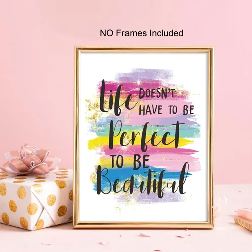Vista 3 de Decoración de pared de afirmaciones positivas, póster inspirador rosa para la oficina en casa, dormitorio, baño, citas motivacionales, regalos