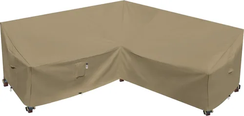 Vista 44 de Funda de Sofá Seccional de Servicio Pesado para Exteriores, Fundas Impermeables 600D para Sofá Seccional de Patio, Funda para Muebles de Jardín