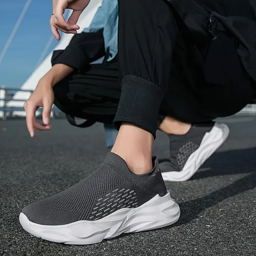 Vista 5 de EFSGD Zapatos para caminar para hombre, zapatos deportivos informales, ligeros, transpirables, para correr, gimnasio, tenis, tenis de moda, calzado