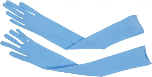 Vista 7 de Alvivi Guantes largos de malla transparente para mujer, longitud del codo, dedos completos, medias y manoplas para club
