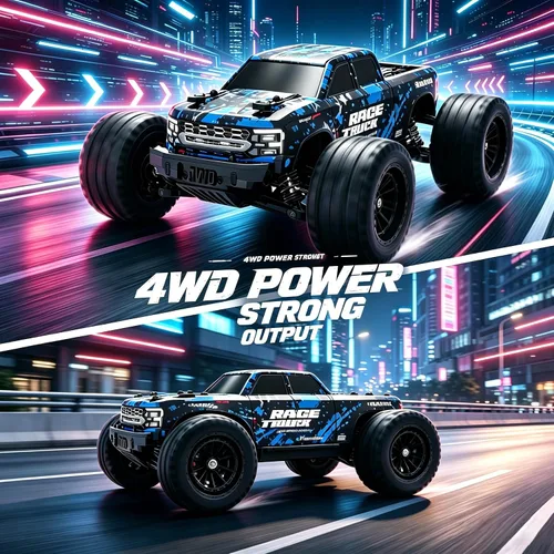 Vista 5 de HAIBOXING Autos RC a escala 1/18 4WD todoterreno Monster Trucks con 36+KM/H de alta velocidad, 2.4 GHz control remoto, vehículos eléctricos todo