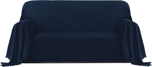 Vista 17 de PureFit Funda de sofá geométrica de jacquard con borlas - Fundas de sofá decorativas texturizadas y suaves lavables para sofá de 3 cojines, funda
