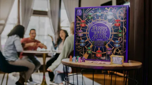 Vista 8 de Juego de mesa Ferris Wheel Rush para niños y adultos a partir de 8 años