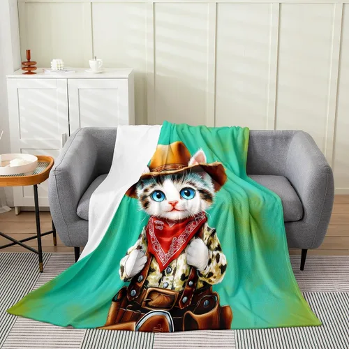 Vista 16 de jejeloiu Cute Mushroom Decor Plush Throw Blanket, For Kids Boys Girls 40"x50" Botanical Plants All Season,Bed Blanket Cartoon Mushrooms Flannel