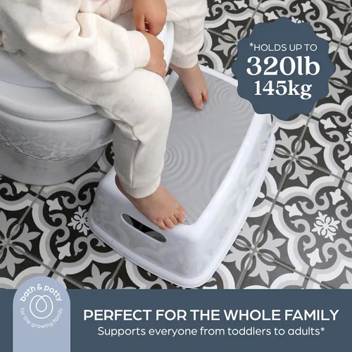 Vista 5 de Dreambaby Taburete para niños y adultos, ayuda de entrenamiento con escalones antideslizantes de agarre seguro, soporta hasta 320 libras para niños