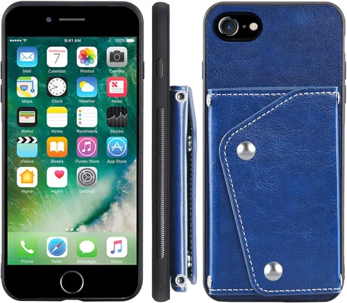 Vista 7 de Asuwish Funda de teléfono para iPhone 7/8/SE 2020/2022, funda tipo cartera con protector de pantalla y tarjetero y correa cruzada iPhone7 iPhone8 7s