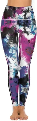 Vista 2 de KevaMolly Leggings de entrenamiento para mujer con bolsillos, gruesos, cintura alta, elásticos en 4 direcciones, pantalones de yoga para correr