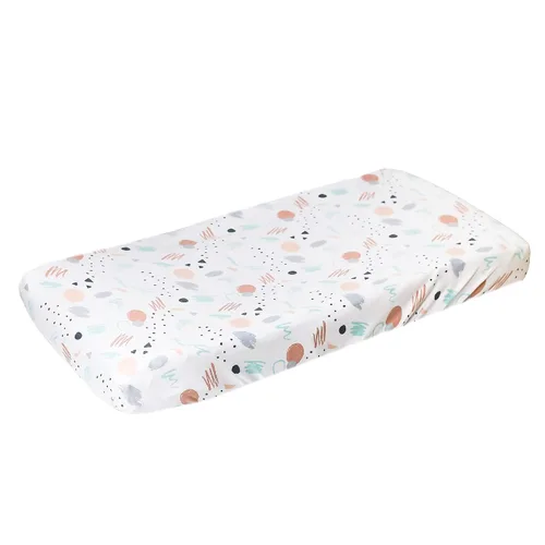 Vista 13 de Copper Pearl Funda de punto prémium para cambiador: suave, elegante y universal para todos los cambiadores de pañales estándar, fundas de cambiador
