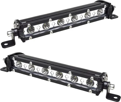 Vista 8 de Willpower 2 unids 5 pulgadas 15 W sola fila LED barra de luz Spot Beam Slim Off Road Luz niebla lámpara de trabajo luces de conducción para 4X4