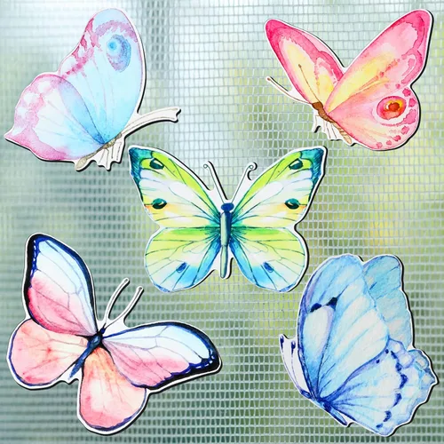 Vista 9 de Eaasty 10 Piezas Imanes de Mariposa para Puerta de Malla Imanes de Doble Cara para Puerta de Malla Adhesivos Magnéticos Flexibles Protector