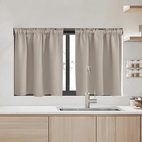 Vista 160 de RYB HOME Cortinas 100% opacas para autocaravana, aislamiento térmico, oscurecimiento total de la habitación, cortinas reductoras de ruido