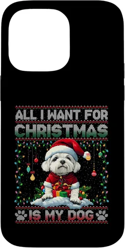 Vista 21 de Maltese Christmas Tree Lights Decorations Dog Lover Xmas Case for iPhone 17