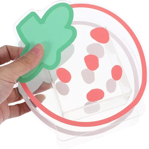 Vista 3 de Soporte para bolígrafo en forma de fresa de acrílico de dibujos animados para estudiantes, organizador de papelería para accesorios de escritorio