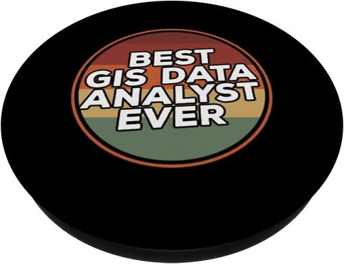 Vista 2 de Vintage Best GIS Data Analyst Ever PopSockets Standard PopGrip