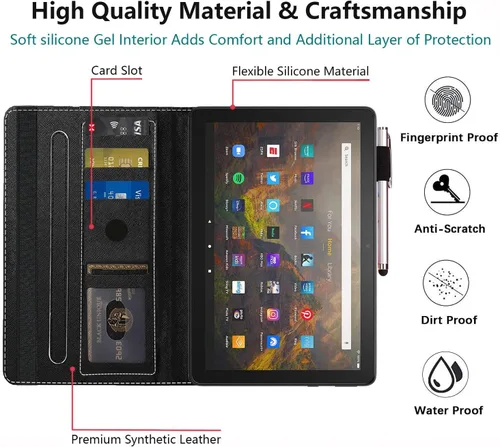 Vista 6 de Funda para Amazon Kindle Fire Max 11 (13ª generación, versión de 2023) 11, funda plegable de ajuste delgado con encendido/apagado automático