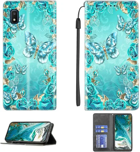 Vista 399 de jioeuinly ATT Motivate 2 - Funda compatible con ATT Motivate 2, funda con soporte abatible y cierre magnético DJS