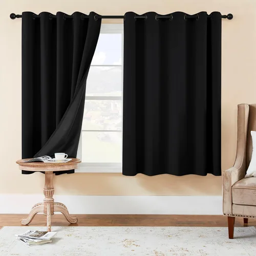 Vista 74 de Rutterllow - Cortinas 100% opacas, paneles de cortina con ojales, aislamiento térmico y bloqueo de luz para habitación y sala de estar