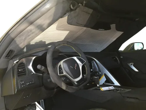 Vista 9 de HeatShield, The Original parasol para parabrisas, ajuste personalizado para Chevrolet Corvette Convertible 2014, 2015, 2016, 2017, 2018, 2019 serie