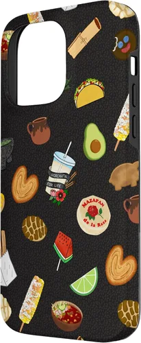 Vista 2 de Funda para iPhone 14 Pro Max Black Antojitos Mexican Food Latino Tacos Pan Dulce