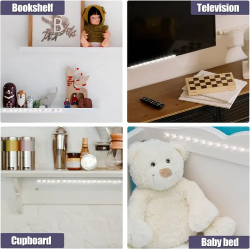 Vista 6 de Tira de luz LED autoadhesiva blanca fría para máquina de coser, 6.6 ft, 5 V, USB 6500 K