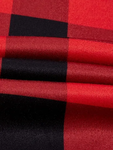 Vista 6 de Verdusa Conjunto de pijama a cuadros de 3 piezas para mujer