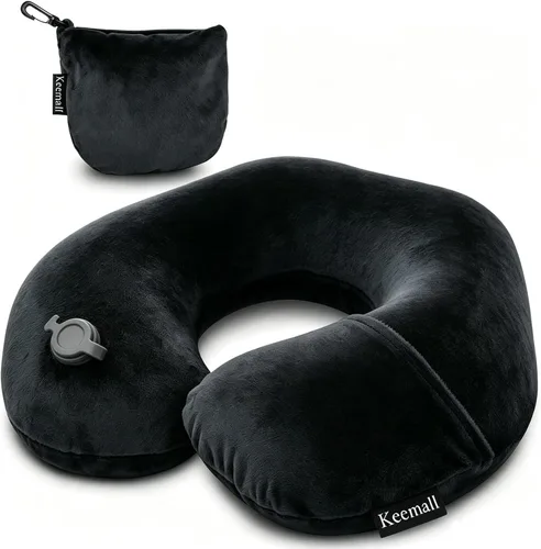 Vista 20 de Keemall Almohada de Cuello de Coche Inflable, Almohada de Reposacabezas de Coche Inflable Suave para Asiento de Conducción con Correa Ajustable Negro