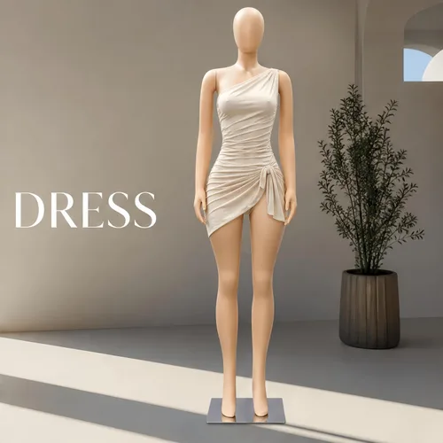 Vista 2 de Maniquí de cuerpo completo con curvas BBL femenino, brazos ajustables desmontables de 70.8 pulgadas y forma de vestido de torso extraíble con base