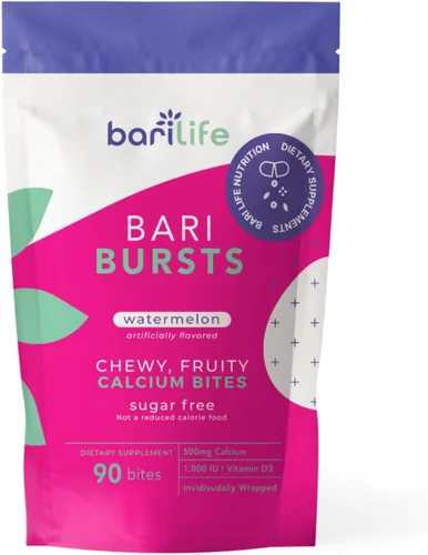 Vista 8 de Masticables de Citrato de Calcio Bariátrico con 1000 UI de Vitamina D3 - Ideal para Pacientes Bariátricos - BariBurst de Bari Life