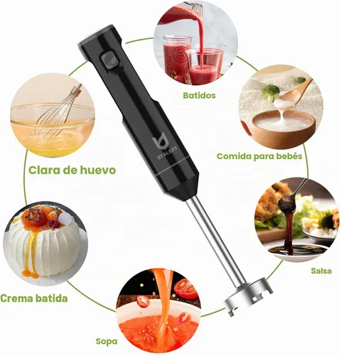 Vista 4 de UTALENT - Batidora de mano inalámbrica con batidor para batidos, alimentos para bebés y sopas Variable speed immersion blender, Pure Copper