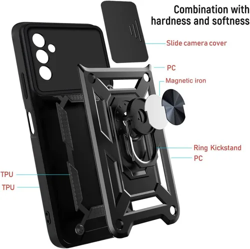 Vista 2 de Para Samsung Galaxy A13 5G Caso: Caja Del Teléfono Con Protector De Pantalla Para Samsung Galaxy A13 5G - Negro