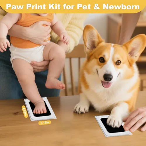Vista 3 de Kit de impresión de patas para perros, kit de impresión de huellas de perro, kit de impresión de huellas de mascotas, kit de impresión de nariz