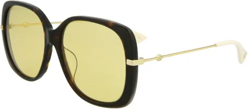 Vista 2 de Gucci GG0511SA-005 Lentes de sol rectangulares modificados dorados para mujer