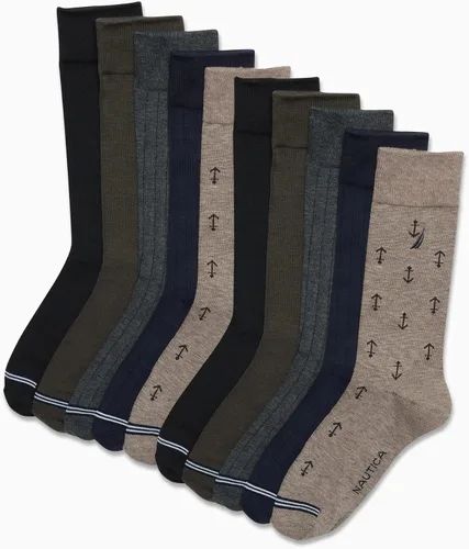 Vista 2 de Nautica Calcetines de vestir para hombre - Calcetines sólidos (10 unidades)