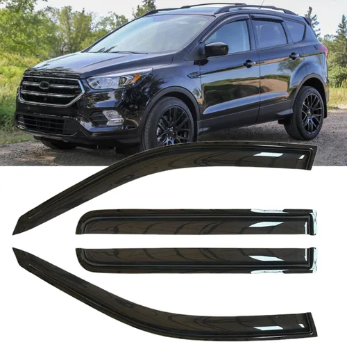 Vista 11 de Original 4 piezas de protector solar para ventanas, juego de protectores contra la lluvia para montaje exterior, bonitos visores laterales