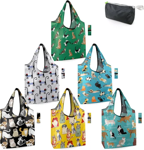 Vista 34 de BeeGreen Bolsas de comestibles reutilizables de Navidad con bolsa de almacenamiento con cremallera, paquete de 10 bolsas de compras reutilizables a