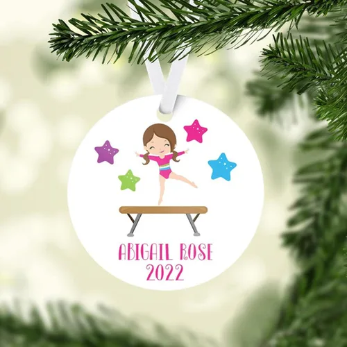 Vista 4 de Touber Adorno de Navidad personalizado para niños, adorno personalizado de recuerdo de ballet de bailarina
