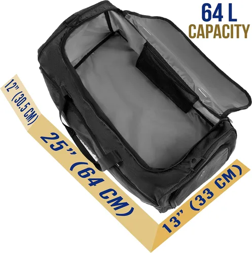 Vista 6 de Athletico Sideline - Bolsa de fútbol para baloncesto, voleibol y fútbol, incluye compartimento separado para tacos (negro)