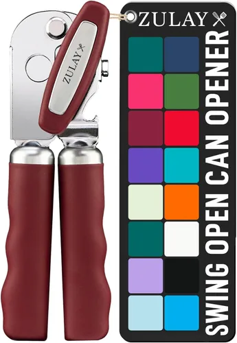 Vista 21 de Zulay Kitchen Abrelatas manual de acero inoxidable resistente con abridor de botellas, abrelatas manual a prueba de óxido con perilla giratoria