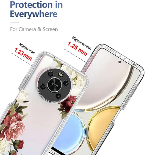Vista 2 de Funda protectora de cuerpo completo para Honor X9 (4G/5G)/Honor X30/Honor Magic4 Lite con protector de pantalla de vidrio templado, bonito