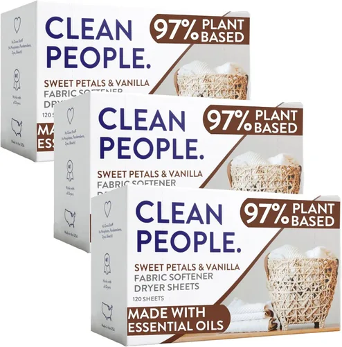 Vista 13 de The Clean People Hojas suavizantes de tela, hojas de secadora, suavizan y eliminan la adherencia estática, suavizante vegano para ropa, aceites