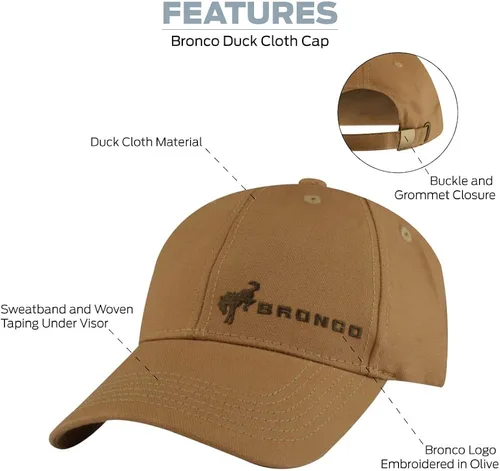 Vista 8 de Ford Bronco Structured Baseball Cap, Adjustable, Cotton