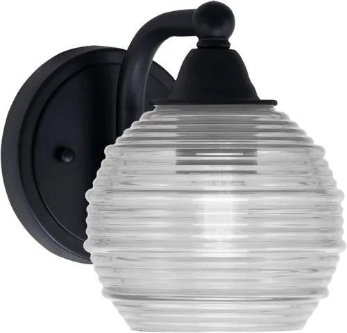 Vista 58 de Toltec Lighting Paramount - Aplique de pared de 1 luz, lámpara de pared para interiores, regulable, compatible con LED de base media, acabado