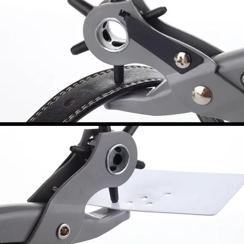 Vista 5 de UNCO- Herramienta de perforación de cuero para perforación, 5/64", 3/32", 7/64", 1/8", 5/32", 3/16" 6 Different Hole Sizes, Durable Hole Punch for