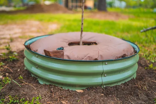 Vista 8 de Vego garden Bolsa de riego para árbol/anillo de 16 galones, bolsa de riego de PVC extremadamente resistente para árboles y arbustos, sistema