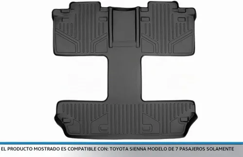 Vista 3 de SMARTLINER Alfombrillas de piso de ajuste personalizado para 2ª y 3ª fila para Toyota Sienna 2011-2012