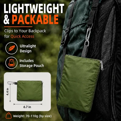 Vista 5 de Frelaxy - Funda impermeable para mochila, nivel de impermeabilidad de 10000 mm, estructura multicapa ultrarresistente mejorada, correa con hebilla
