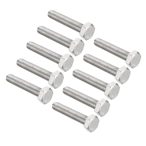 Vista 12 de uxcell M8x35mm Tornillos hexagonales 304 Perno de tornillo hexagonal de acero inoxidable 10pcs