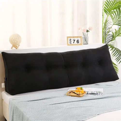 Vista 2 de Almohada grande triangular para cabecero con cuña y respaldo de posicionamiento, almohada de lectura, soporte de espalda, cojín lumbar para sofá