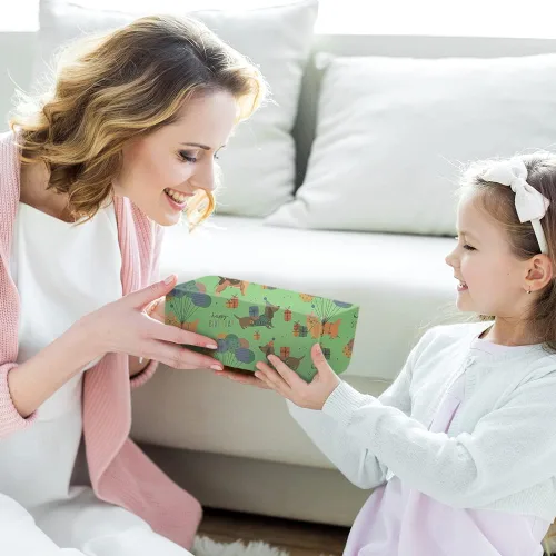Vista 7 de Apol Papel de regalo de feliz cumpleaños, papel de regalo para cachorros, 4 hojas plegadas, papel de estraza para niños, niñas, mujeres, hombres